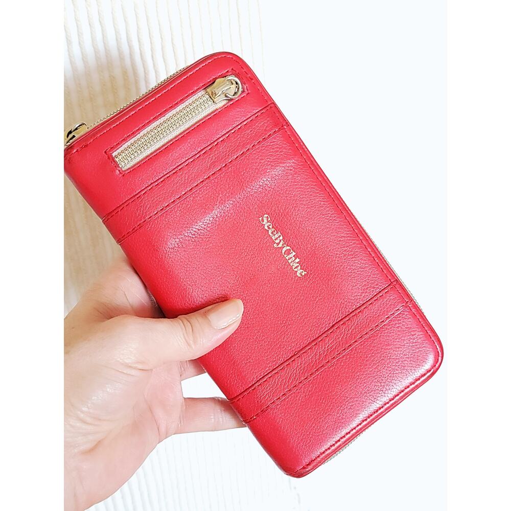 See by Chloé Salmon Red Zip Wallet